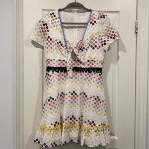 Eyelet mini dress